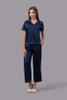 Bộ pijama dài nữ Vera satin trơn tay ngắn - V0762