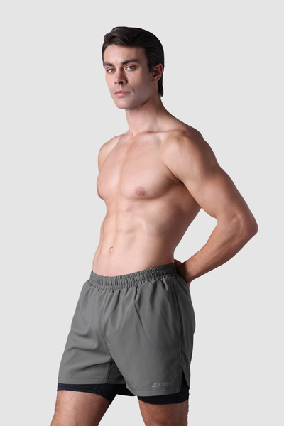 Quần short thể thao Jockey Nam Poly lót 4C in logo - 1375