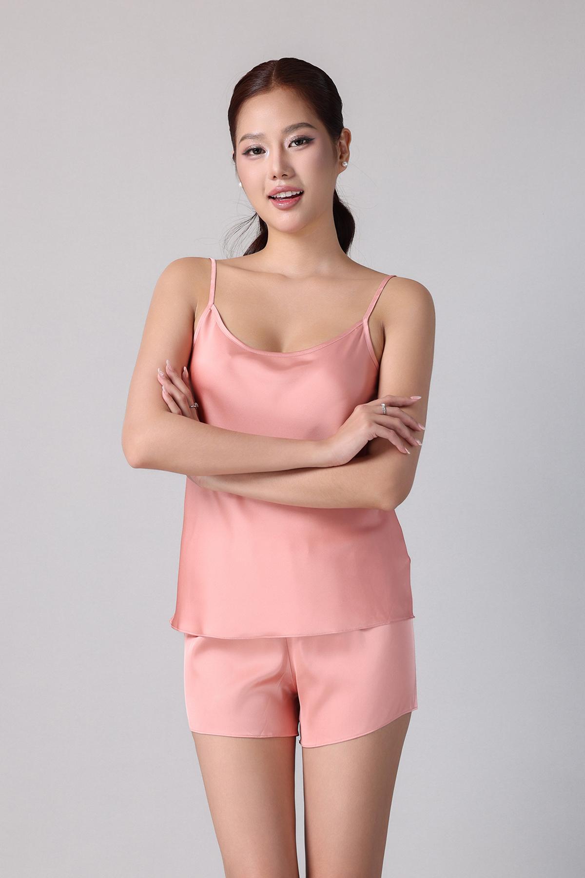 Bộ short nữ Vera latin trơn hai dây - V0772
