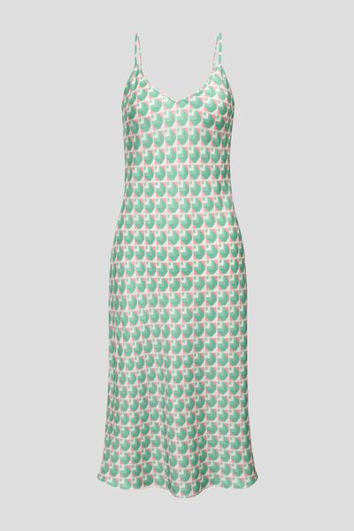 Đầm ngắn nữ Vera satin in hai dây - V0764