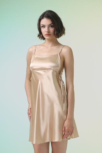 Đầm ngắn nữ Vera satin trơn - V0740