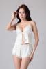 Bộ short Vera by Chipu satin trơn phối ren - C0042