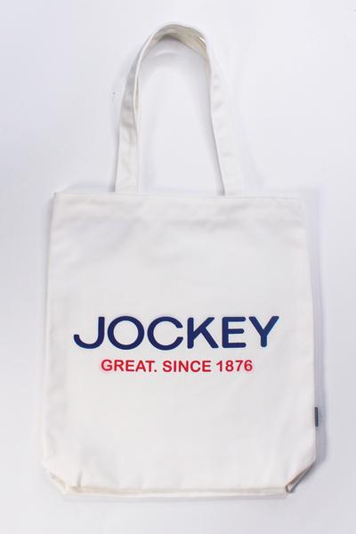 Túi tote Jockey vải canvas họa tiết cá tính