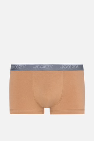 Quần lót Nam dáng Trunk Cotton 4 chiều bản thun nhỏ - J4005Nâu