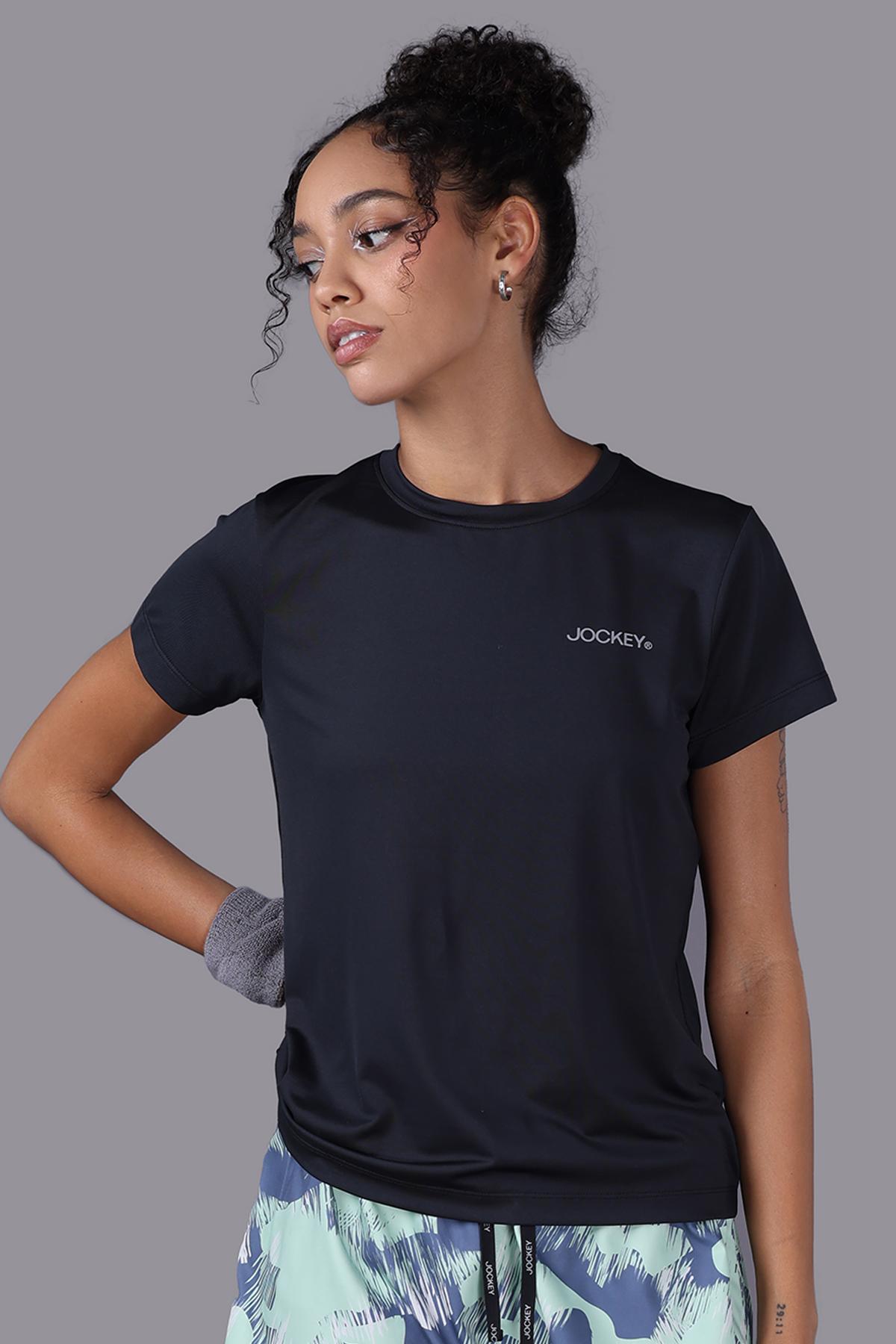 Áo T- shirt thể thao Jockey Nữ chất liệu wicking in logo - J1377