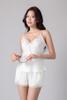 Bộ short Vera by Chipu satin trơn phối ren - C0051