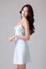Đầm ngắn Vera by Chipu satin trơn phối ren - C0043