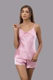 Bộ short nữ Vera satin trơn hai dây - V0759