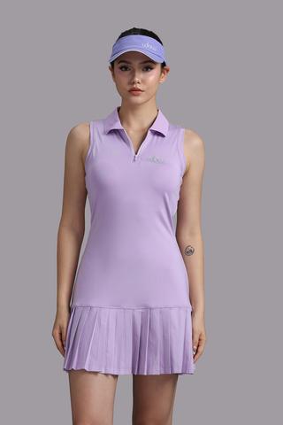 Đầm ngắn Wow by Nha Phuong nylon sát nách - P0022Tím