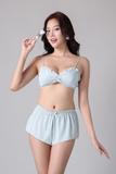 Bộ short Vera by Chipu satin trơn - C0041