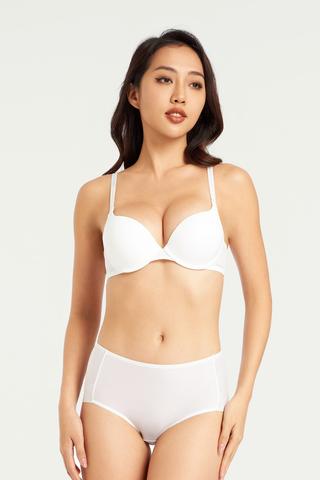 Quần lót lưng cao nữ Vera nylon trơn - V0792Trắng