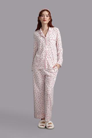 Bộ pijama dài Wow by NDLanNgoc cotton viscose - N0003Trắng in đỏ