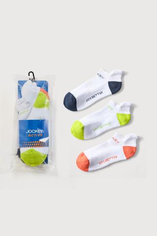 Pack 3 vớ thể thao Jockey cổ thấp Cotton - J4068Tổng hợp 3