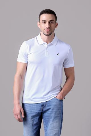 Áo Polo Nam Jockey poly wicking thêu logo Full Boy -J1315Trắng