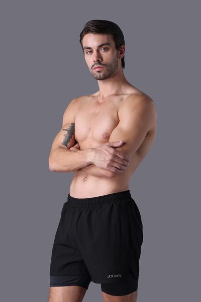 Quần short thể thao Jockey Nam Poly lót 4C in logo - 1375