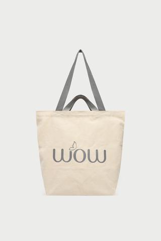 Túi tote canvas Wow by Nha Phuong - P0011Kem