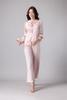 Bộ pijama dài Vera by Chipu satin trơn phối ren - C0052