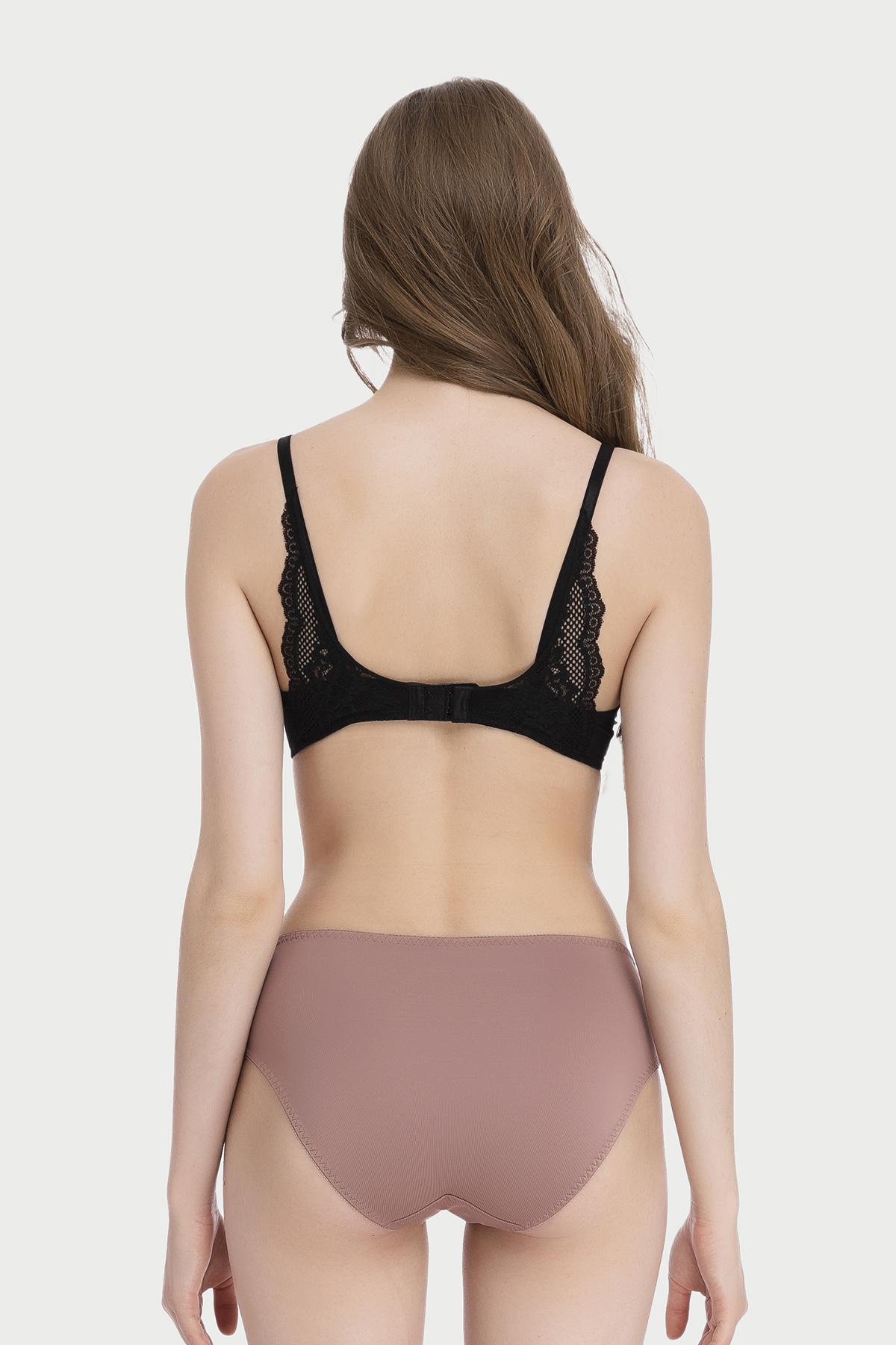 Quần lót lưng cao Misaki microfiber phối ren - M1082