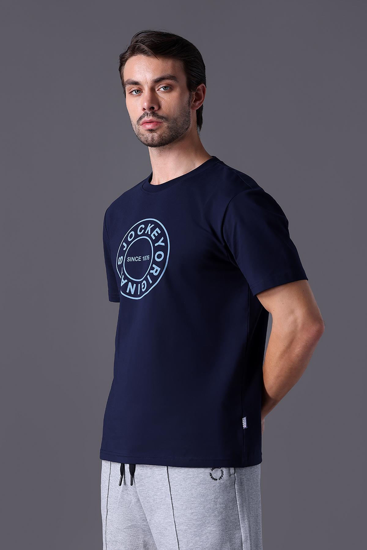 Áo T- shirt Jockey Nam cotton USA in nổi logo tee - J1197