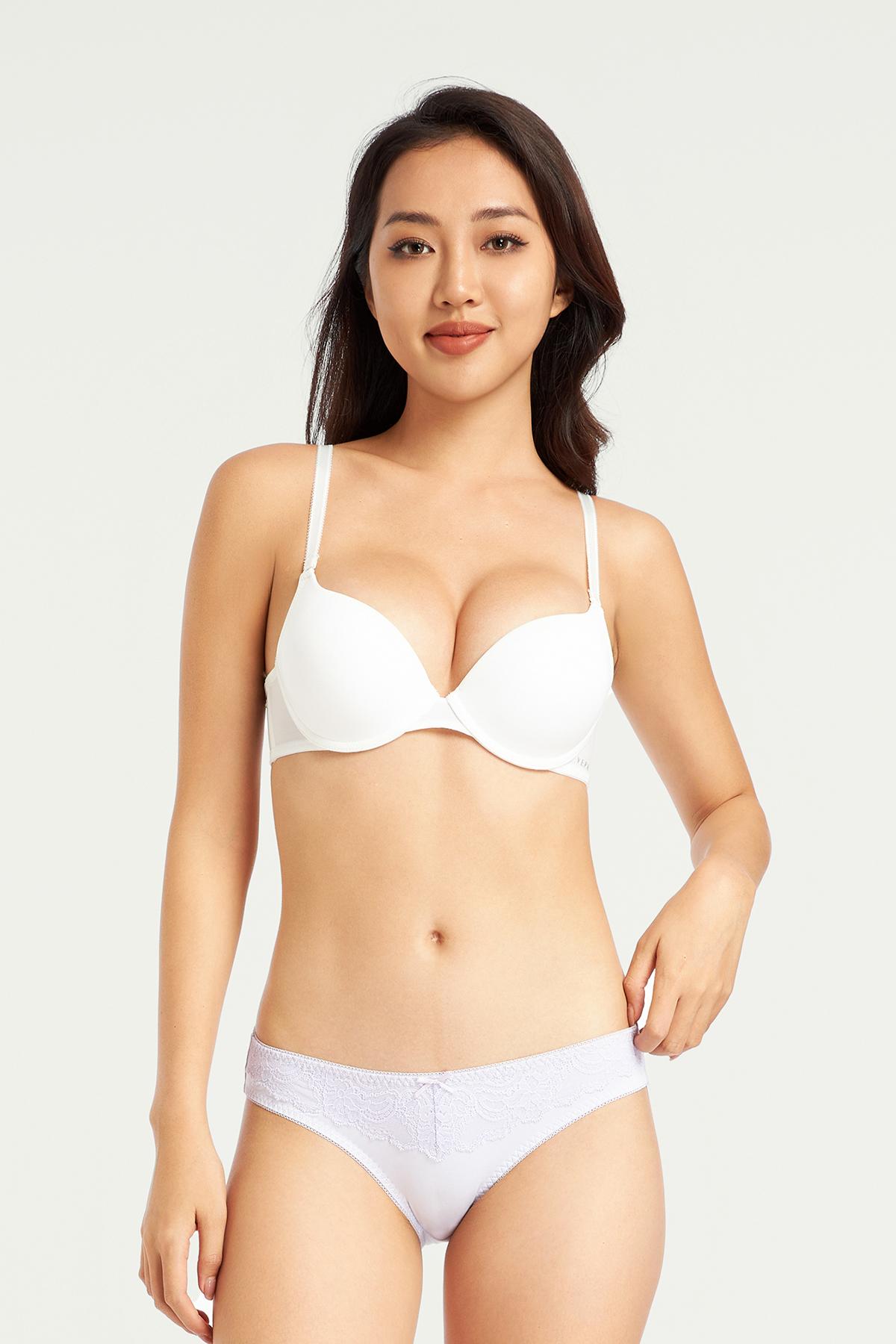 Quần lót bikini nữ Misaki Polyester phối ren M1025