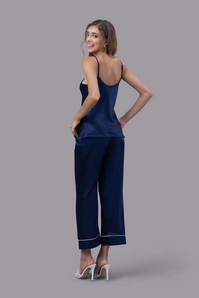 Bộ dài nữ Vera satin trơn hai dây - V0761