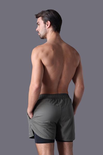 Quần short thể thao Jockey Nam Poly lót 4C in logo - 1375