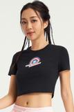 Áo crop top nữ Marvel cotton in điểm - D0009