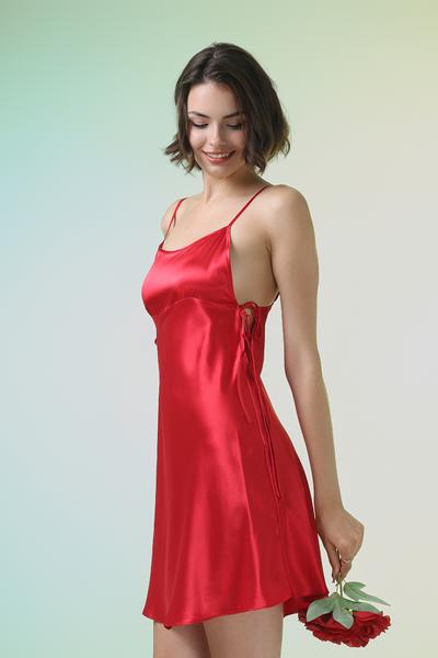 Đầm ngắn nữ Vera satin trơn - V0740