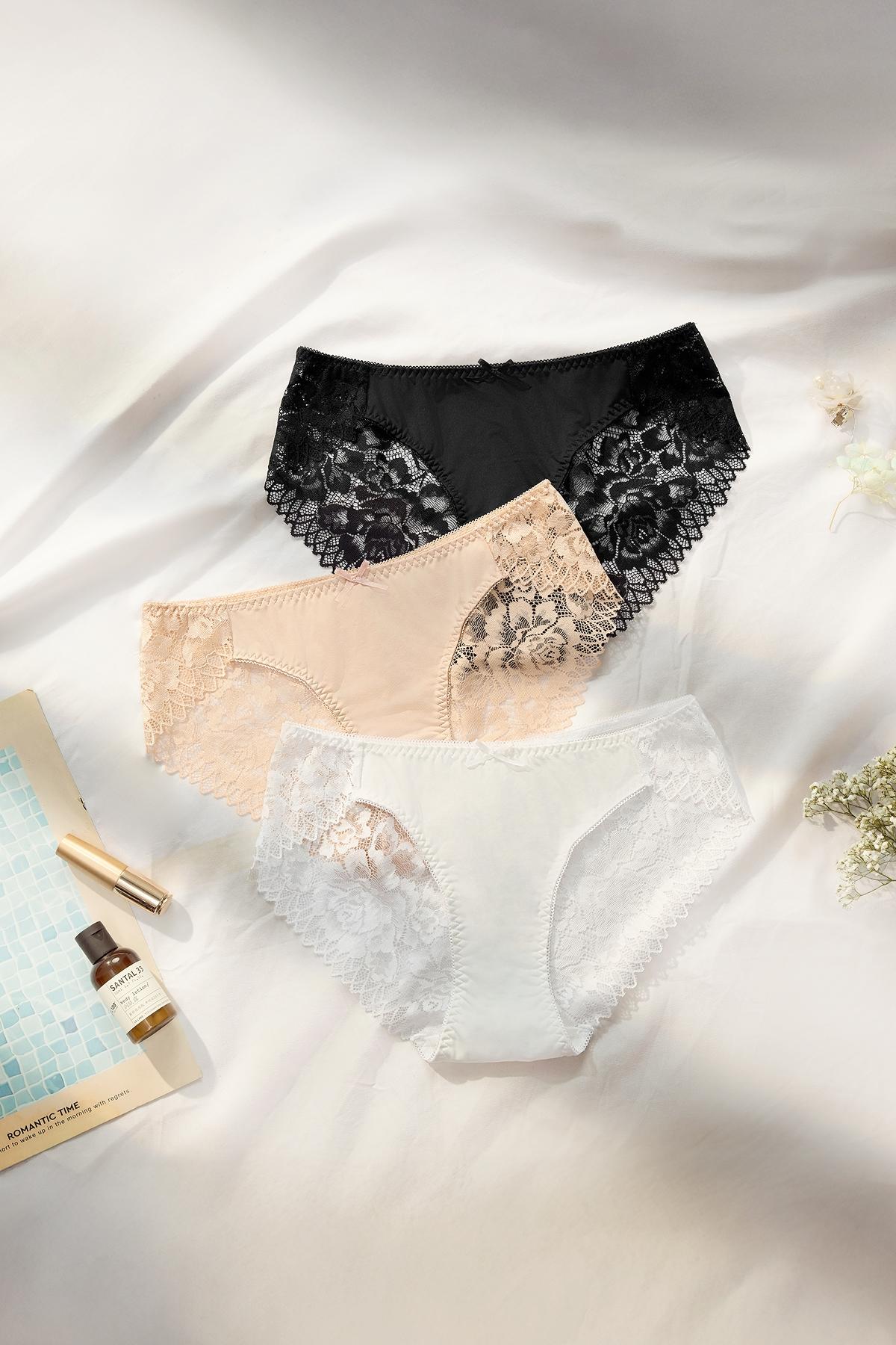 Quần lót bikini nữ Vera microfiber phối ren - V0720