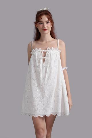 Đầm ngắn Wow by NDLanNgoc cotton - N0008Trắng