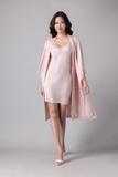 Áo khoác kimono Vera by Chipu satin trơn phối ren - C0045