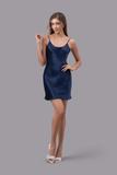 Đầm ngắn nữ Vera satin trơn hai dây - V0757