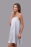 Đầm ngắn nữ Vera satin trơn hai dây - V0755