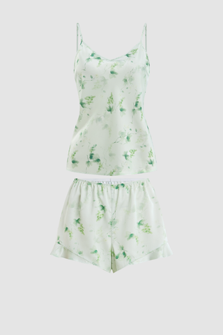 Bộ short nữ Vera latin in hai dây - V0820Xanh in hoa