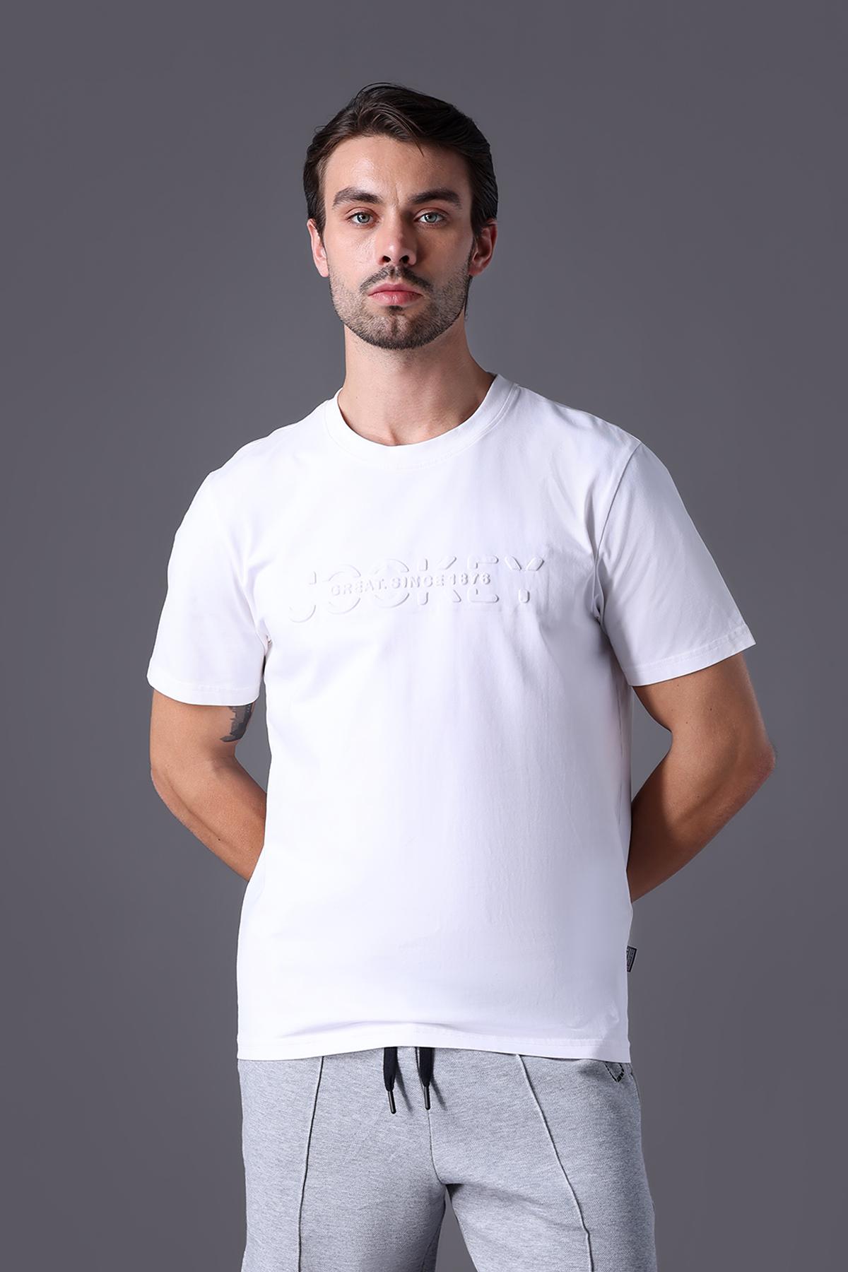 Áo T- shirt Jockey Nam cotton USA dập nổi logo tee - J1198