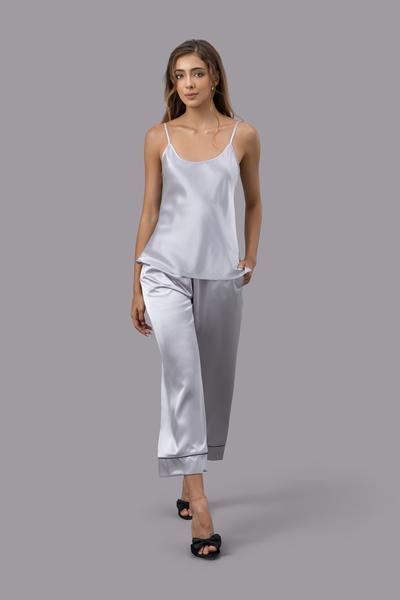 Bộ dài nữ Vera satin trơn hai dây - V0761