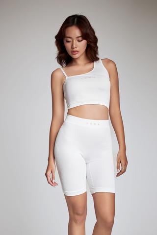 Quần biker short nữ Vera by Chipu nylon trơn - C0035Trắng