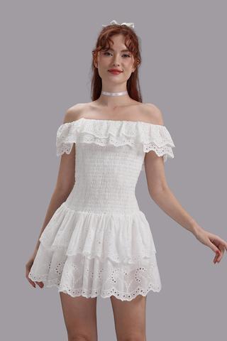 Đầm ngắn Wow by NDLanNgoc cotton - N0025Trắng