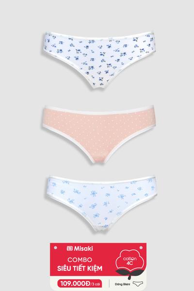 Quần lót bikini nữ Misaki cotton 4C in - M1087