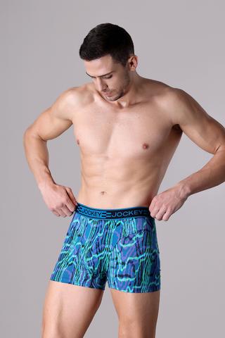 Quần lót nam Jockey polyamide in họa tiết dáng Trunk - J4064Xanh lá in