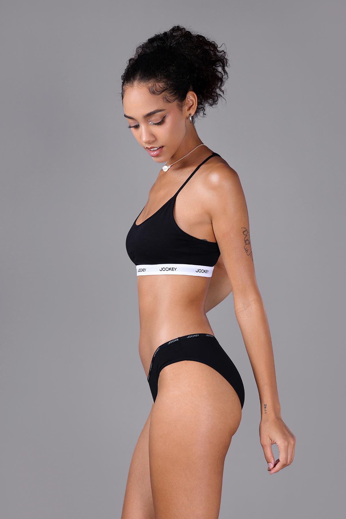 Quần Bikini Nữ Jockey trơn Cotton - J4009