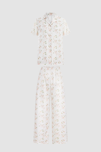 Bộ pijama dài nữ Vera latin in tay ngắn - V0821