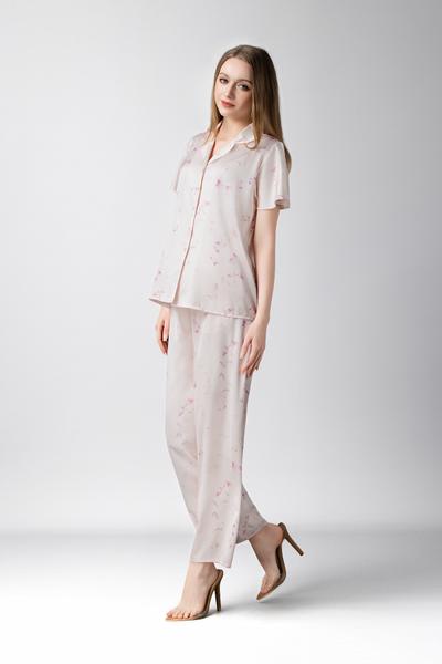 Bộ pijama dài nữ Vera latin in tay ngắn - V0821