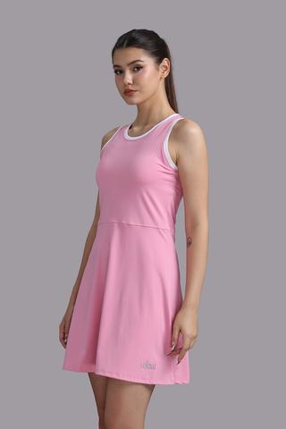 Đầm ngắn Wow by Nha Phuong nylon sát nách - P0024Hồng