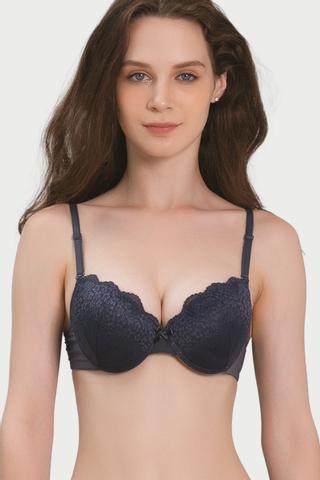 Áo ngực Misaki cup 3/4, đai trơn, mút dày - 0112Xanh xám