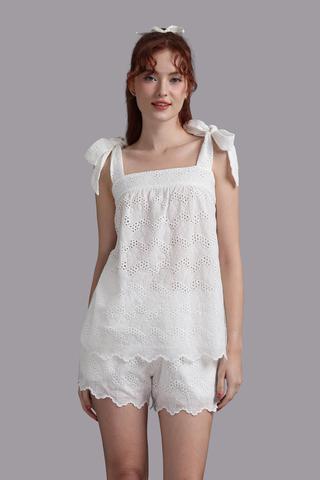 Bộ short Wow by NDLanNgoc cotton - N0009Trắng