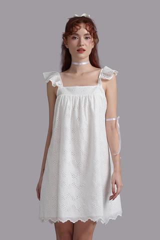 Đầm ngắn Wow by NDLanNgoc cotton - N0006Trắng