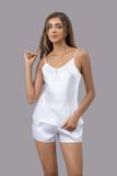 Bộ short nữ Vera satin trơn hai dây - V0759