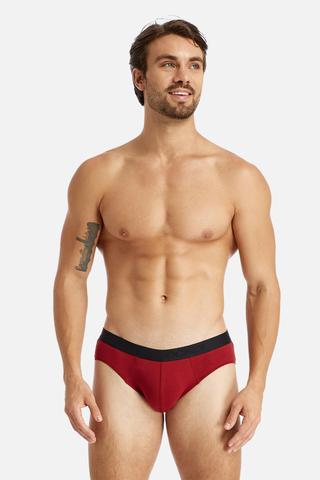 Quần lót Nam Jockey Cotton 4 chiều dáng brief -  J4013Đỏ