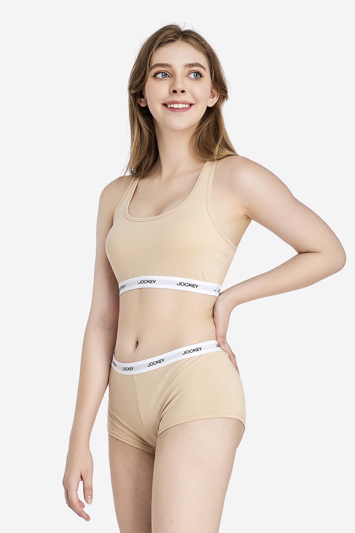 Áo Jockey Bra-top nữ Cotton viền chữ - J4007